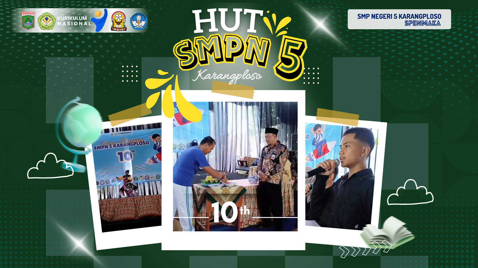 Satu Dekade Berkreasi: Perayaan Puncak HUT ke-10 SMP Negeri 5 Karangploso Berlangsung Meriah